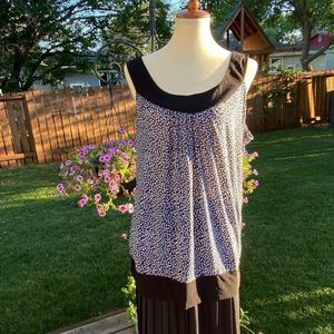 Halter Tank Top NWD Plus Polka Dots 2X Black Trim